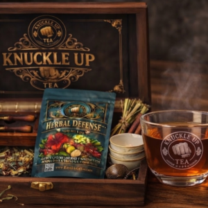 Knuckle Up Herbal Defense Tea Basket with Tea Proportioner
